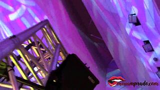 Young big tits tied and fucked in front of public