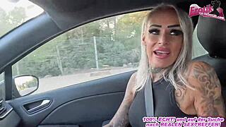 Thin blonde milf enjoys outdoor sex on mallorca