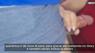 Married Housewife Rides Her Cuckold Until Someone Tries To Open The Door 😱