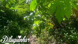 Fucking the naughty woman in a risky situation in a public place we were almost caught by homeless people