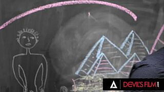 beautiful teen angeline red gets naughty correction from old teacher 😈