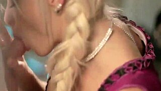 Beautiful german blonde maid enjoys secret fun activities with friends