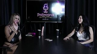 Anabele Nogueira's Huge Tits and Blowjob in Sheer Red Lingerie