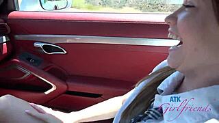 hey, mazy myers is getting her pussy played with in the car while sucking cock 😘