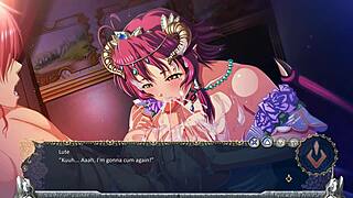 Greedy Succubus Gets Nice Cumshot on Her Curvy Big Tits