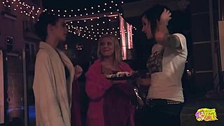 lesbian couple aiden ashley and cameron canada invite nikki hearts over for strapon threesome