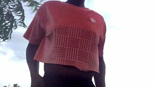 crazybitch twerking half naked in the middle of a forest