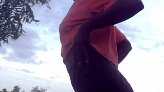 crazybitch twerking half naked in the middle of a forest