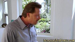 Young Performer Practices Deepthroat Technique