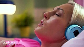 Lesbea petite 18+ blonde lovita fate enjoys romantic lesbian sex with fingering and scissoring orgasms