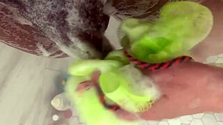 Big booty girl lets guy cum wherever he wants, and he does