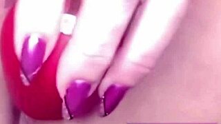 Horny Milf Reveals Wet Hairy Pussy In Vibrator Cum Show