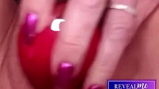 Horny Milf Reveals Wet Hairy Pussy In Vibrator Cum Show