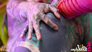 two tattooed lesbians explore anal with huge toys gaping assholes to intense orgasms 😈