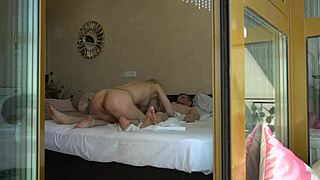 Old man banging young woman in bed 😏