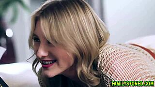 stepmom jenna starr and melody marks having a threesome with lucky stepson joshua lewis