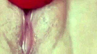 Horny Milf Reveals Wet Hairy Pussy In Vibrator Cum Show