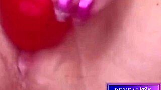 Horny Milf Reveals Wet Hairy Pussy In Vibrator Cum Show