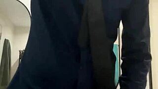 Hung Man Jerks Off Hard And Cums Like A Beast