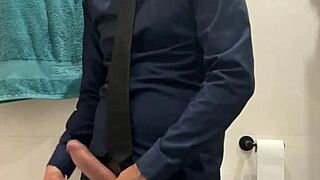 Hung Man Jerks Off Hard And Cums Like A Beast