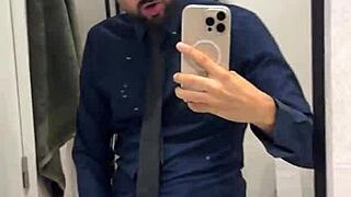 Hung Man Jerks Off Hard And Cums Like A Beast