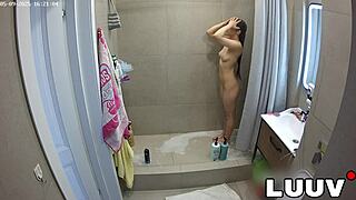 her dream comes true in the shower