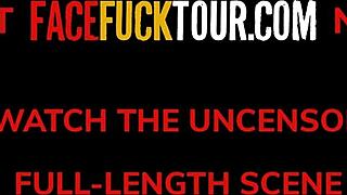 Face Fuck Tour - Hot Blonde Lisi Kitty Throated and Soaked in Drool