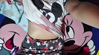 College Girl Masturbates with Dildo