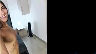 Eighteen Year Old Latina with Braces Takes First Big White Cock