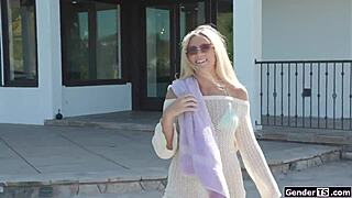 hot coed definitely wants to fuck tgirl poolbabe avery lust