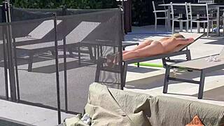 petite blonde neighbor krissy knight gets fucked outside by the pool