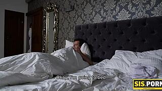 slim blonde and guy have unplanned encounter after dinner.