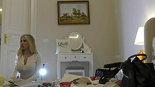 hot tight shaved pussy big tits girl comes for casting turns into a porn shooting for pantyhose academy