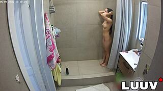her dream comes true in the shower
