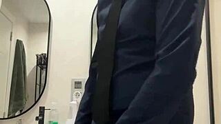 Hung Man Jerks Off Hard And Cums Like A Beast