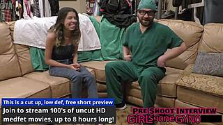 Aria nicole moans as doctor fucks her in hospital creampie