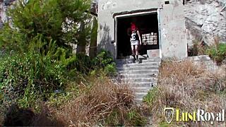 Hot punk slut getting all holes nailed threesome