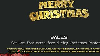 Venus christmas beauty sex doll in action