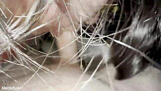 bbw uses her entire throat to swallow cock