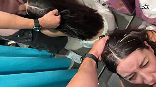 risky sex hard facefuck 24yo beauty in mass market fitting room - eye rolling oral creampie