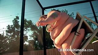 ivy davenport's obese body with huge belly gets fat rolls stuck in chair