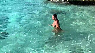 Monika fox stops tour bus to swim naked in sea