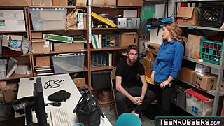 Hot Officer Krissy Lynn Seduces Burglar Thief To Rough Fuck Him At Work