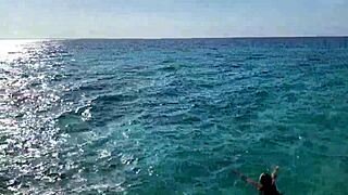 Monika fox stops tour bus to swim naked in sea