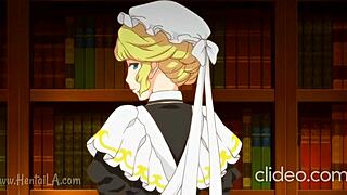 I am addicted to this anime hentai maid's big tits, big ass, deepthroat, creampie, and cum swallowing