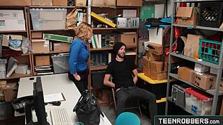 Hot Officer Krissy Lynn Seduces Burglar Thief To Rough Fuck Him At Work