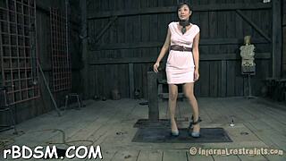 Beauty Receives Intense Cum-Hole Pleasure Inside Cage