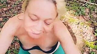 Sexy encounter in the forest with a stranger