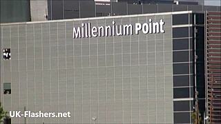 Upskirts footage of blonde 18+ voyeur babe Carly Rae in public?