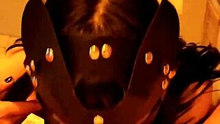 Amateur couple touches each other intimately at home